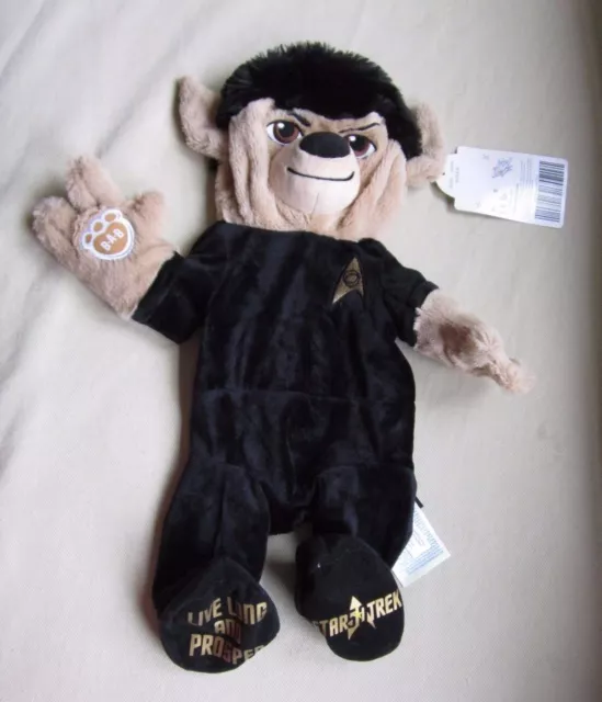 BUILD A BEAR Star Trek Spock Bear Unstuffed Animal Full Size Plush Black Plush