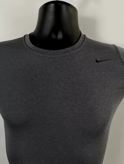 Nike Pro Tight Fit Youth Athletic Shirt  Charcoal Gray Size Medium (10-12) 2