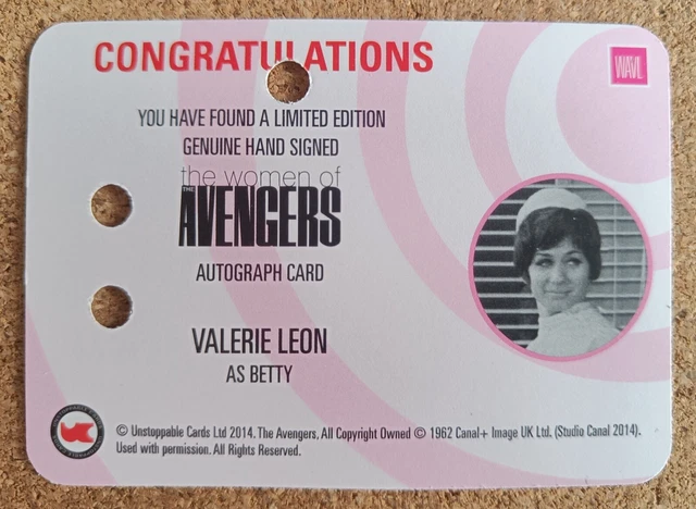 Women of the Avengers Unsigned Valerie Leon PROOF Autograph card WAVL 2