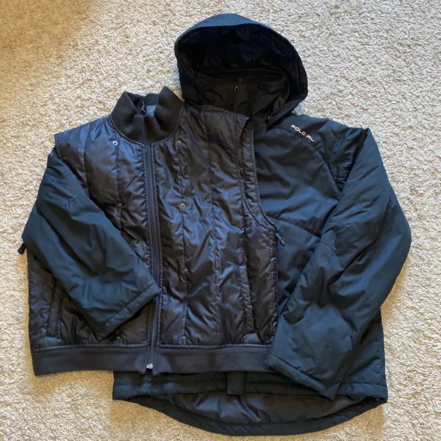 Polo Ralph Lauren 3 in 1 Coat Removable Vest Hood Jacket Snow Sports - Size XL