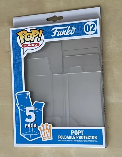 Funko Pop Foldable Pop Protector 02 UV Protection 5 Pack Figure Display NEW UK