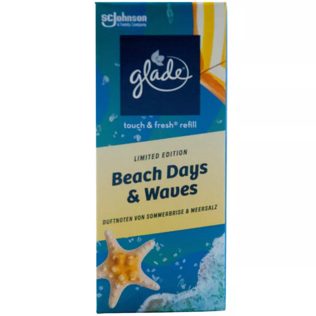 Glade Mini Plage Days ( Jours) & Flots Tactile & Fresh 1 X 10ml Recharge