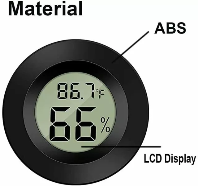 Mini termómetro LCD digital higrómetro medidor de temperatura de humedad probador de interiores 3