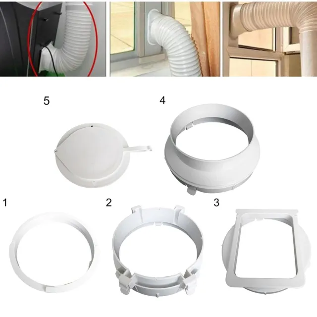 Interface de conduit d'échappement carré de forme ronde pour climatiseur porta