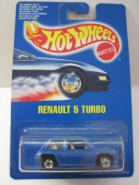 HOT WHEELS RENAULT 5 TURBO on BWs MOC SEALED INTERNATIONAL BLUE