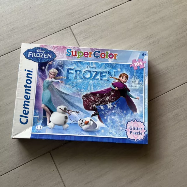 ♡♡ Disney Frozen Anna und Elsa Die Eiskönigin Puzzle von Clementoni 104 Teile ♡♡