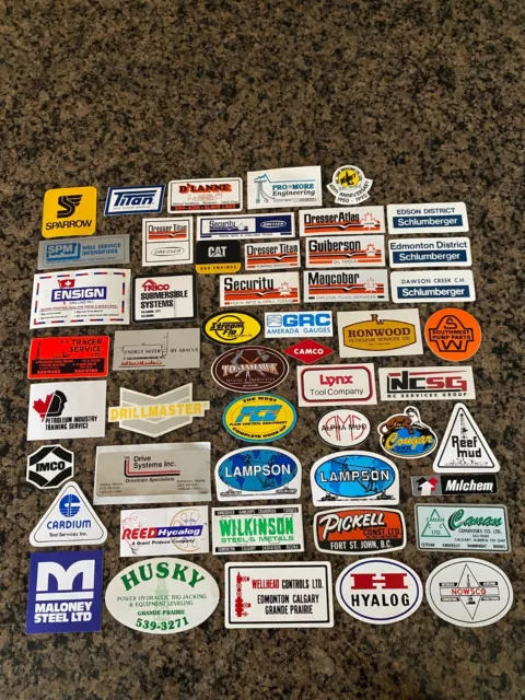 Vintage Oilfield Sticker Collection Lot Of 50 Service Drilling Etc 70S-80S