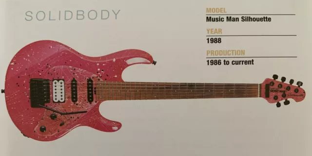 1988 Music Man Silhouette Solid Body Guitar Fridge Magnet 5.25"x2.75" NEW