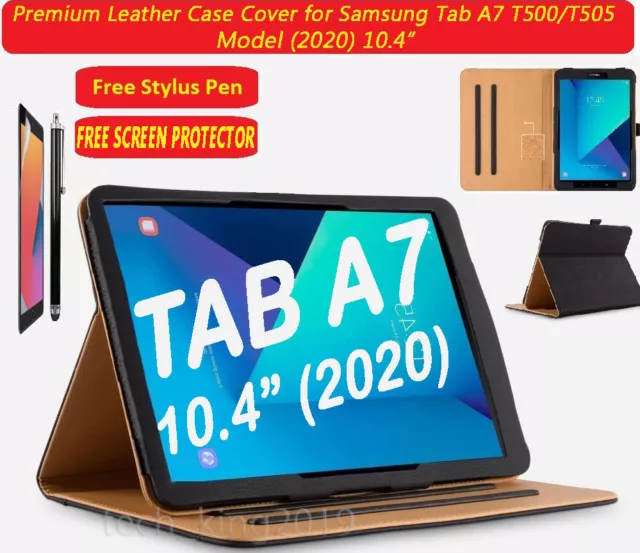 Premium Quality Leather Case Cover Samsung Galaxy Tab A7 10.4" T500/T505 (2020)