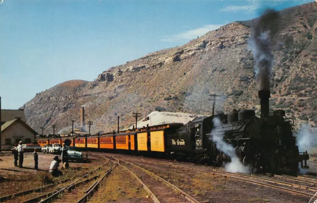 NARROW GAUGE D&RGW Durango To Silverton Train Colorado Vtg Postcard ...