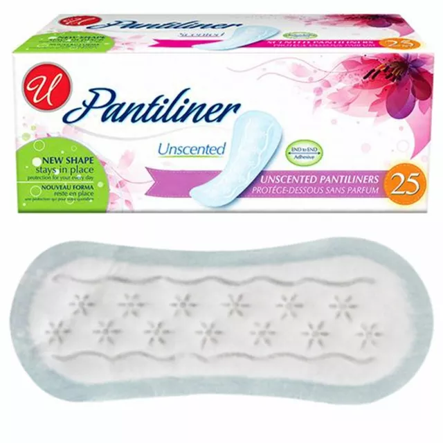 25CT Panty Protectores sin Perfume Pantiliner Luz Extra Protección Ropa Sin Olor