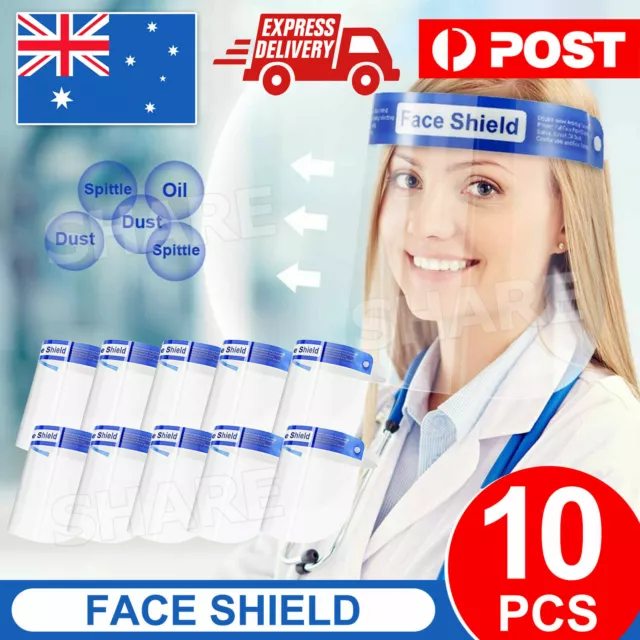 Full Face Shield Mask Clear Protective Film Visor Safety Cover Reusable Anti-Fog