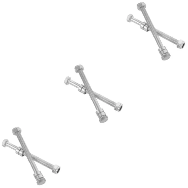 6 piezas Tornillo de rueda trasera portátil resistente vástago de rueda trasera pieza de acero para silla de ruedas