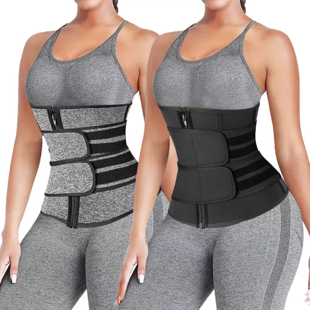 Gym Waist Trainer Sauna Sweat Belt Tummy Control Girdle Slimming Body Shaper AU