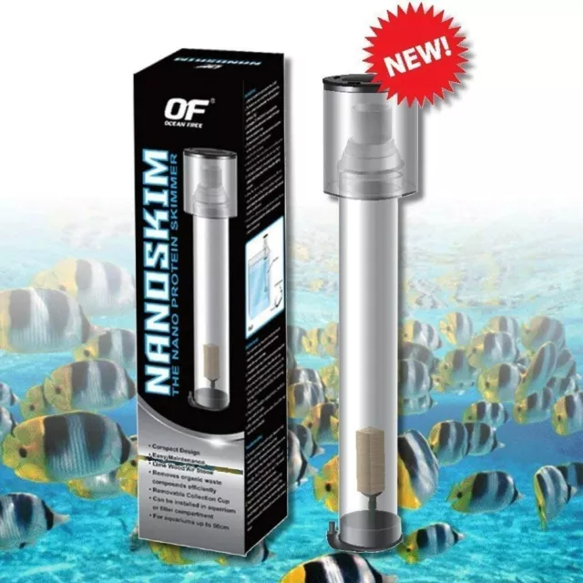 Ocean Free Protein Skimmer Nano 15 GAL - Lime Wood Air Stone Saltwater Filter