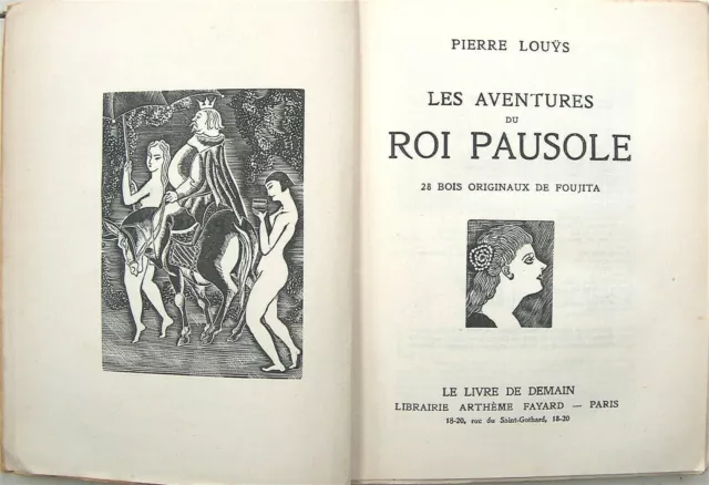 FOUJITA Les Aventures du Roi PAUSOLE Pierre LOUYS 1938 BE