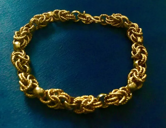 Vintage Gold Filled 12 KT INC Byzantine Women’s Bracelet