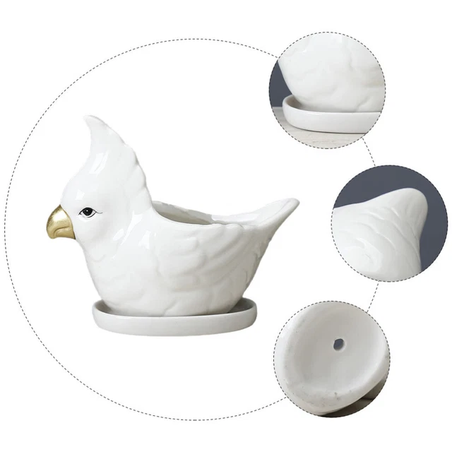Yardwe Set Da 3 Sottovasi Rettangolari In Plastica - Piattini Per Vasi Da Fiori, 21x8,5 Cm, Bianco, Ideali Per Bonsai E Piante Da Interno/Esterno