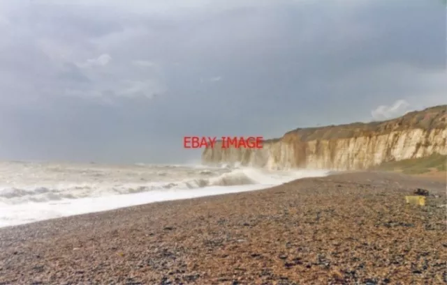 Photo  Sussex 1994 Newhaven In Stormy Weather West View To Harbour Heights