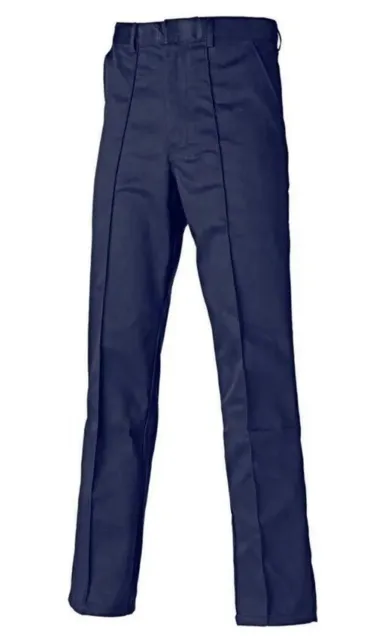 Men’s W34”/Leg 34-36” Navy Blue Dickies WD864U Redhawk Unhemmed  Work Trousers