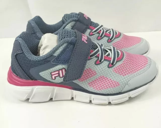 Nuevo~ Fila Exolize ll Zapatos para Correr Niñas Color Rosa/Gris - Talla 5 En Caja