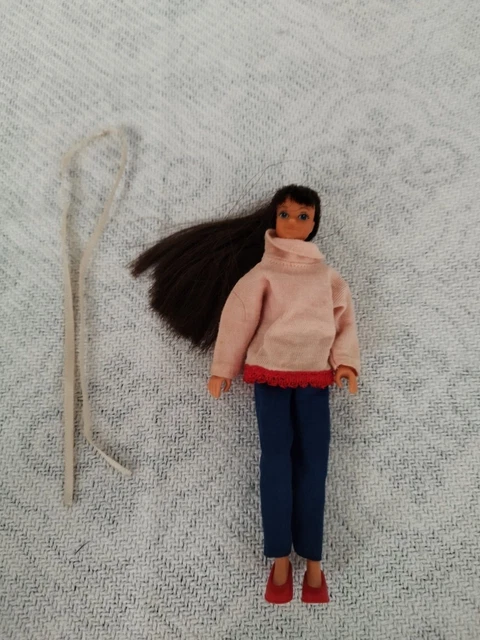 LEGO SCALA Doll Brown Hair with Clothes Vintage Toy