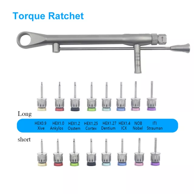 Dental Universal Implant Wrench kit 10-70NCM Ratchet Driver Repair Tools CE