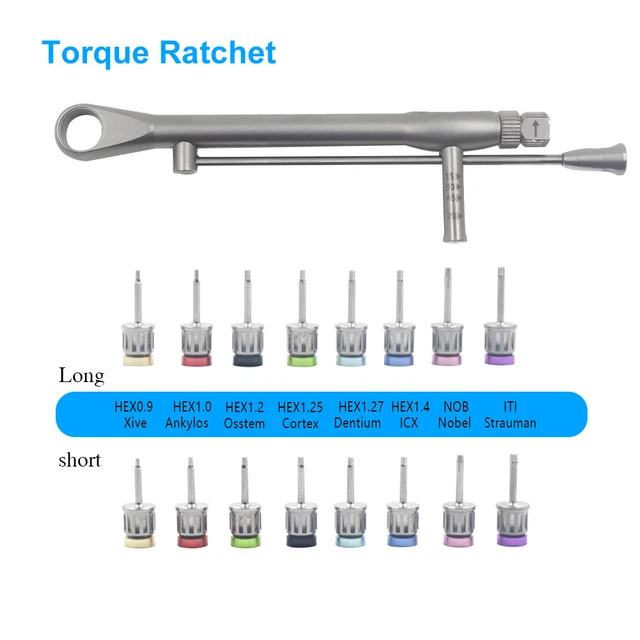 Dental Universal Implant Wrench kit 10-70NCM Ratchet Driver Repair Tools CE
