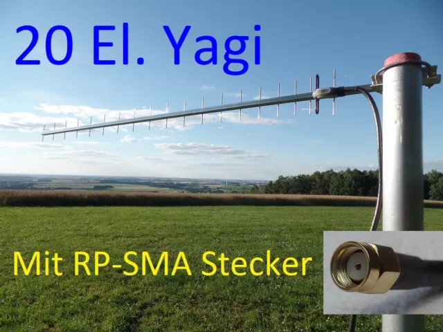 Antenna direzionale Super WLAN Yagi 19,5 dBi 2,4 GHz cavo LOW LOSS RP-SMA st.