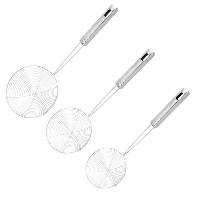 Cucchiaio da cucina setaccio rete scanalato ragno schiumato splitter seta