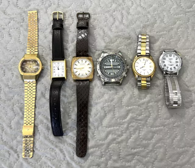 Vintage Men's Watch Lot Of 6 Watches~ Estate Sale Pull