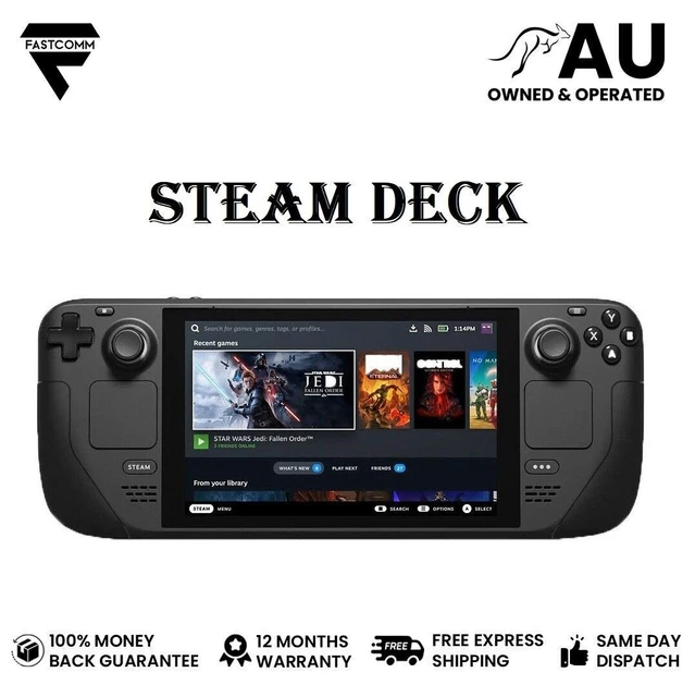 VALVE STEAM DECK [ 512GB ] Gaming Handheld Console Station - Black 