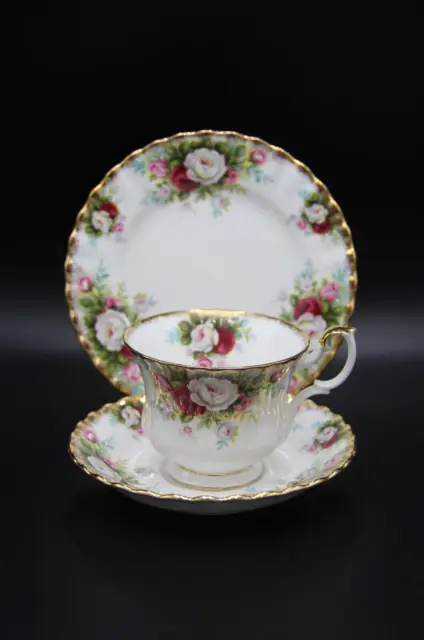 1980-2001 Royal Albert Bone China Celebration Cup & Saucer Trio Made in England