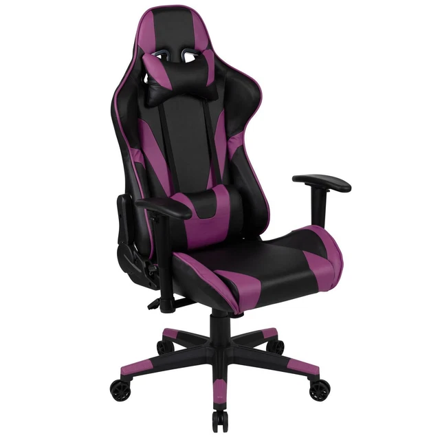 Flash Furniture Computer Pc Adjustable Swivel Chair In Purple CH-187230-1-PR-GG