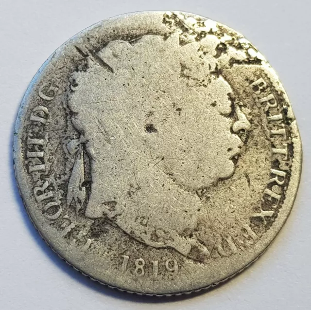1819 George III Sixpence Silver Coin Lot 2