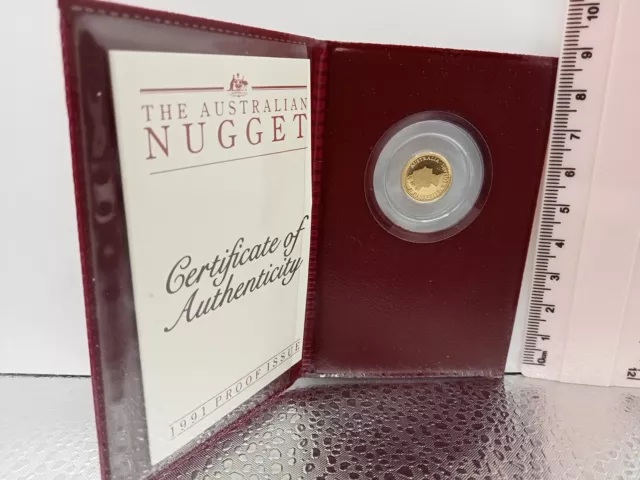 Australian Gold Nugget Proof Issue Melbourne Coin Fair 1991 Issues Issu...