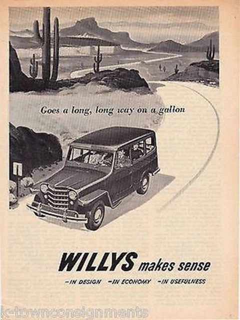 Willy’s Makes Sense Vintage Graphic Automobile Advertisement