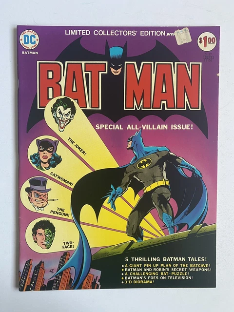 1975 Limited Collectors Batman All-Villain DC Comics Treasury Edition Near Mint