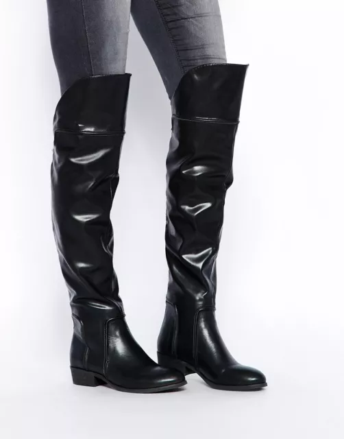 Report Signature Gema Over The Knee Boots, BLACK Size 6