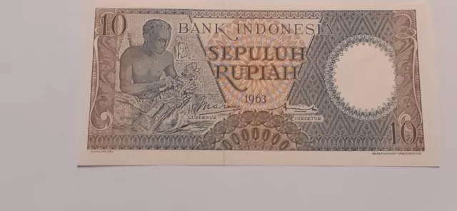 Indonesien, 10 Rupiah 1963, Unc.