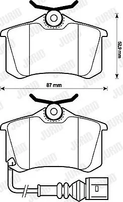 JURID 573112J Brake Pad Set, disc brake for SEAT,SKODA,VW