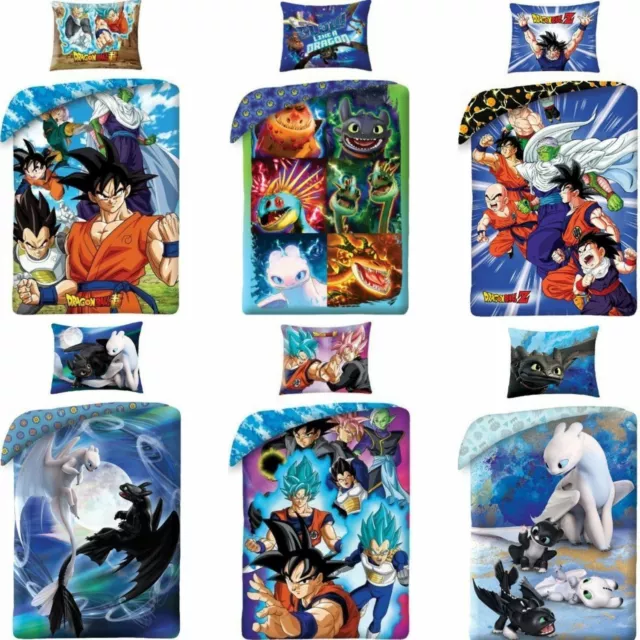 Drachenzähmen Dragonball Z Goku Dragons Bettwäsche 140x200 + Kissenbezug Öko-Tex