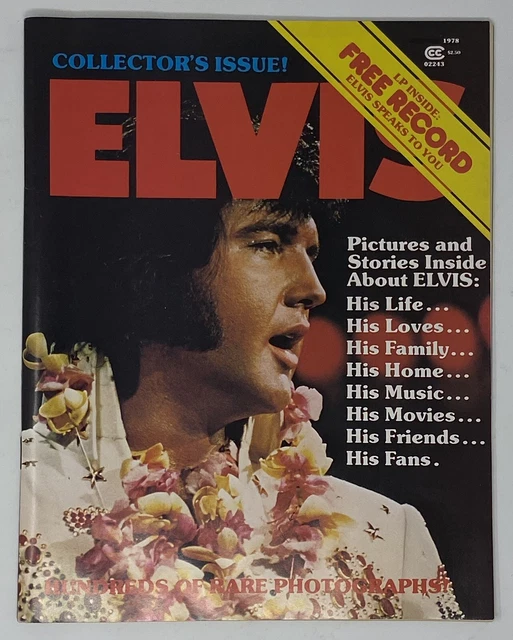 ELVIS PRESLEY COLLECTOR’S Issue Magazine w Record Green Valley Memorial