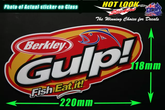 Berkley Gulp Fishing Boat Stickers Caravan Camping Tandem Trailer Fridge Kayak 2