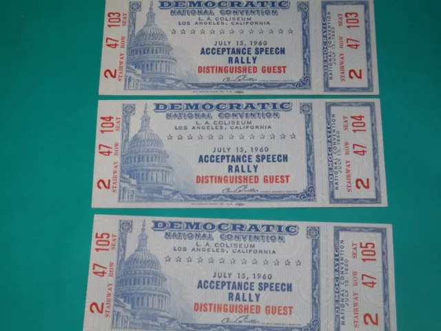 NM 1960 Democratic National Convention Acceptance Speech Rally JFK Ticket