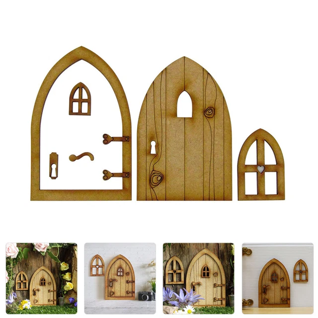 Tür Miniatur Fee Garten Dekorationen Puppenhaus Landschaft Ornament Fenster