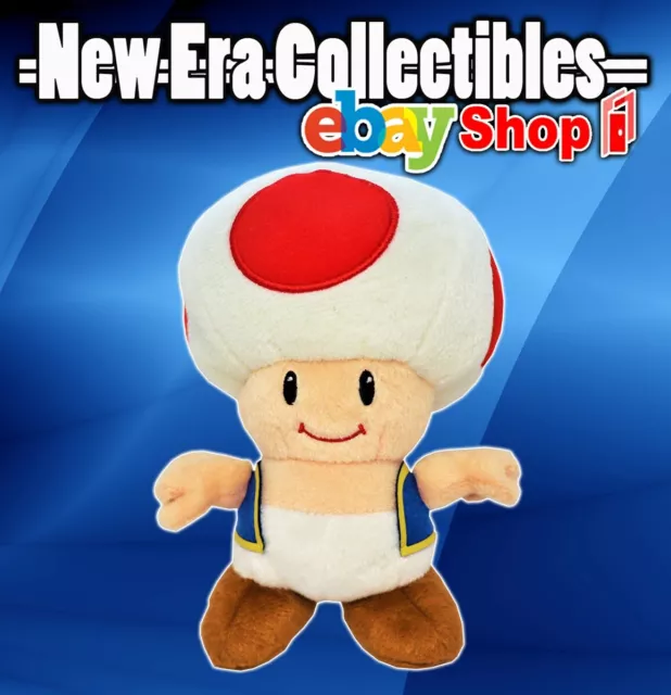Super Mario Toad Plush Stuffed Animal Nintendo 2012 Goldie 8 Mushroom
