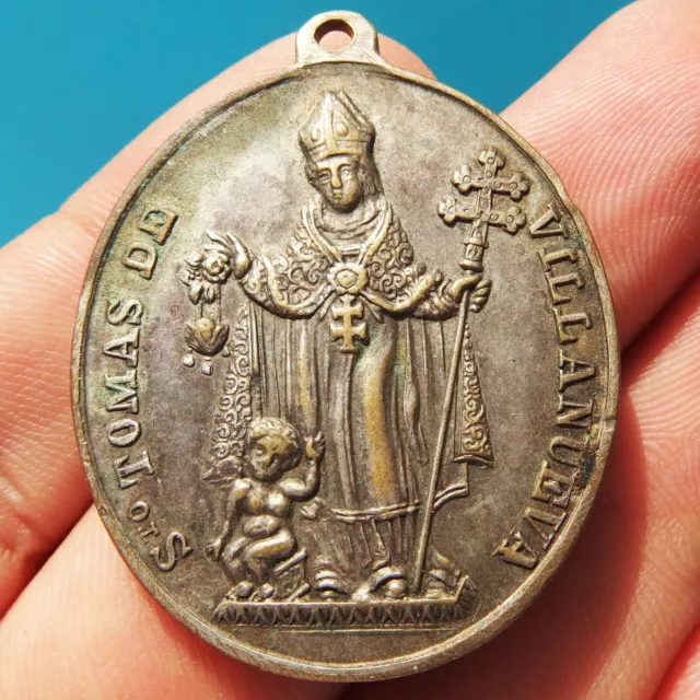 Large St Thomas Religious Medallion Old Mary The Ancient Pendant