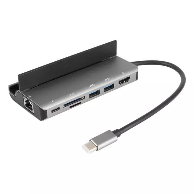 7 en 1 USB-C Type C vers Rj45 Gigabit Ethernet 2 Port USB 3.0 SD TF Slot PD