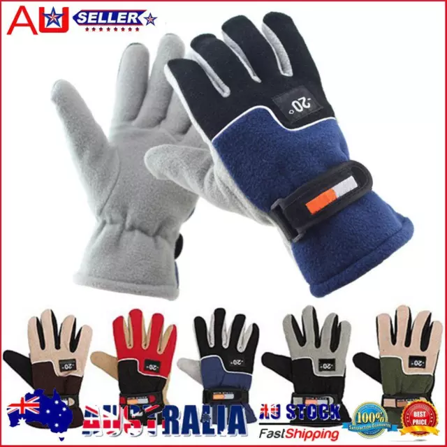 OZ Men Winter Warm Fleece Thermal Motorcycle Ski Snow Snowboard Gloves